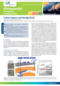 Screenshot des CCCA Factsheets zu CCS
